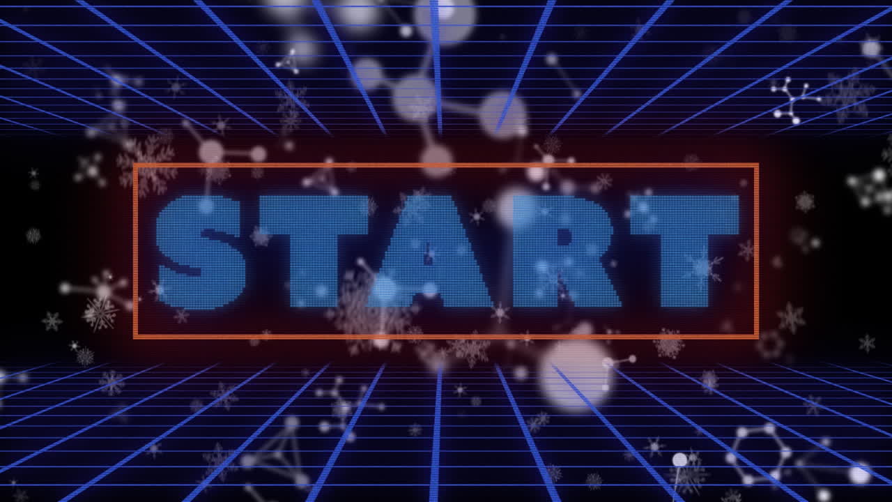 animación del texto de inicio sobre las formas