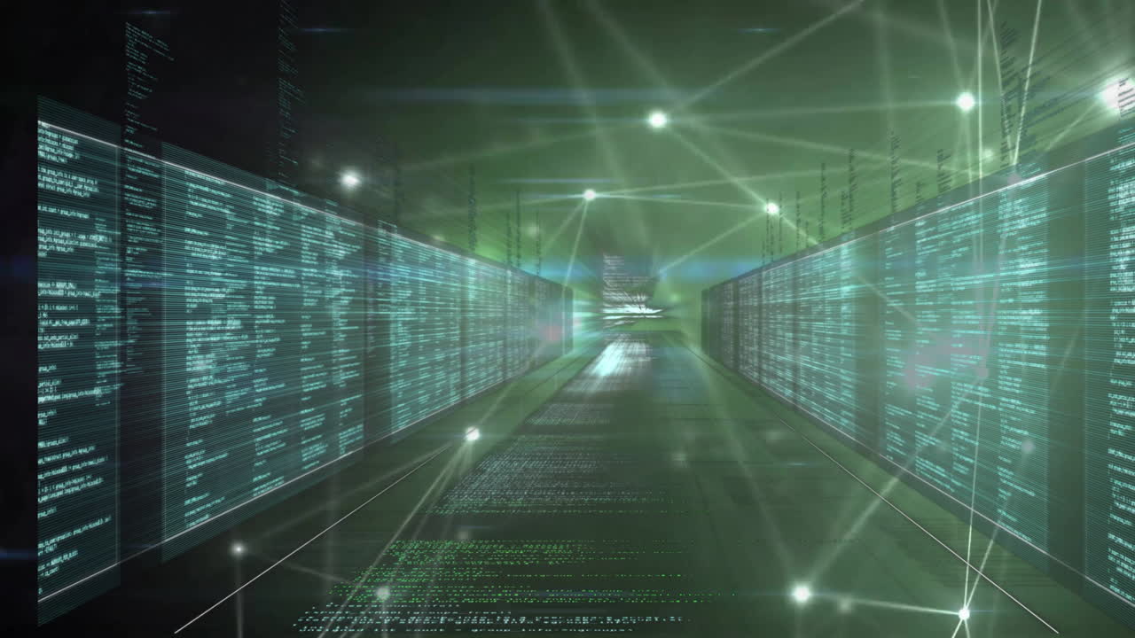 Animation of network of connections over computer servers