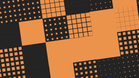 orange and black geometric pattern modern abstract design of overlapping squares and rectangles