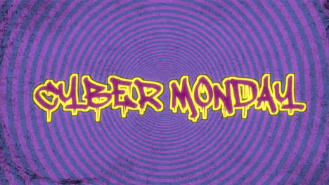Cyber-Monday-on-hipster-texture-with-vertigo-effect