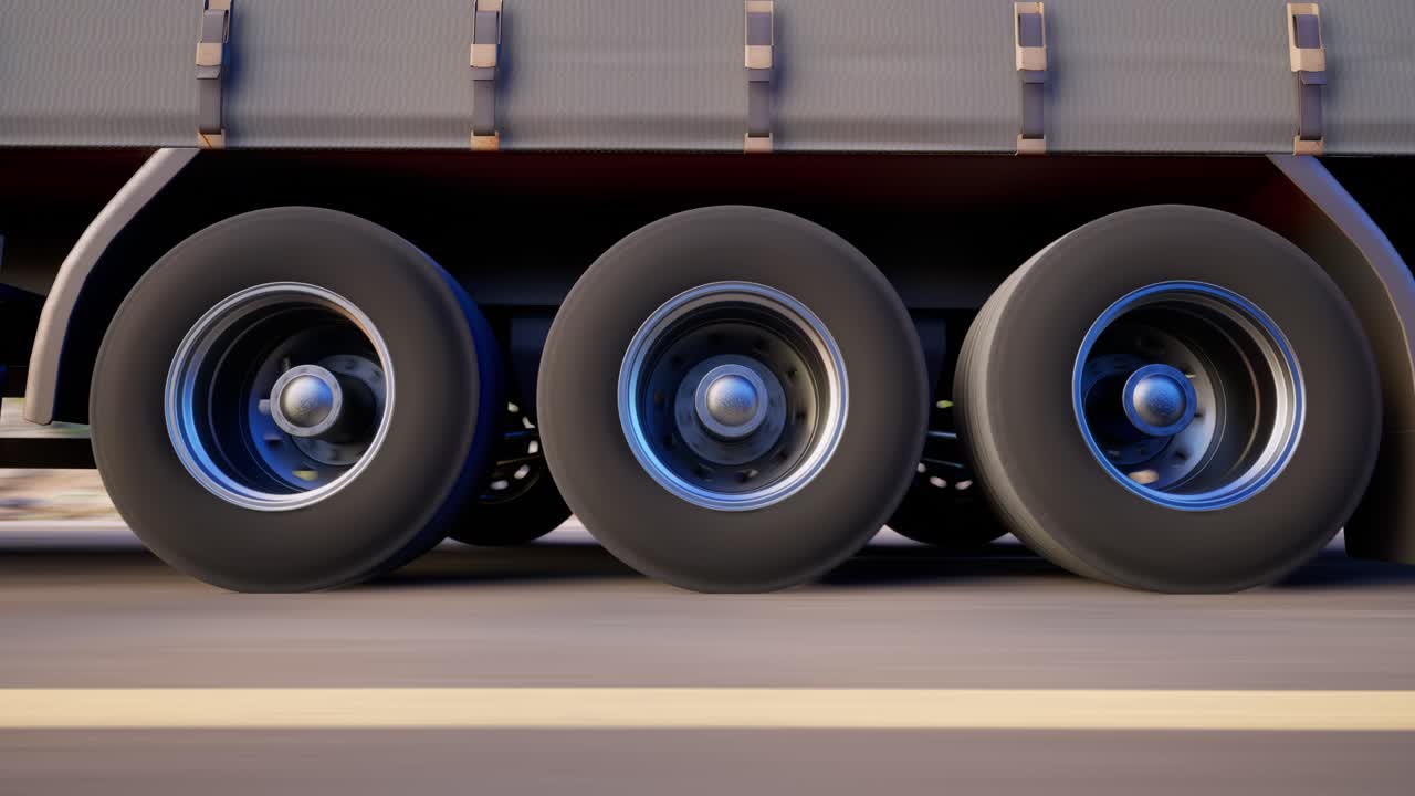 도로에 달린  트럭, 화물 운송, 운송 방식, 트럭