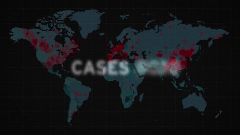 textos de concepto de covid-19 contra la infección de covid-19 que se extiende por el mapa mundial