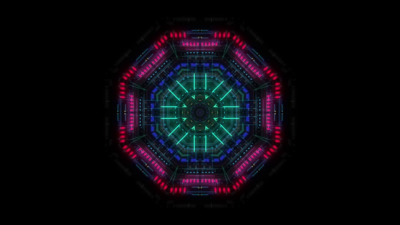 Seamless loop of abstract Large Hadron Collider. Speed portal. Data science.