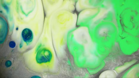 colorful acrylic chemical reaction. slow motion