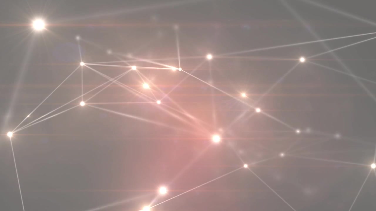Animation of network of connections over dark background