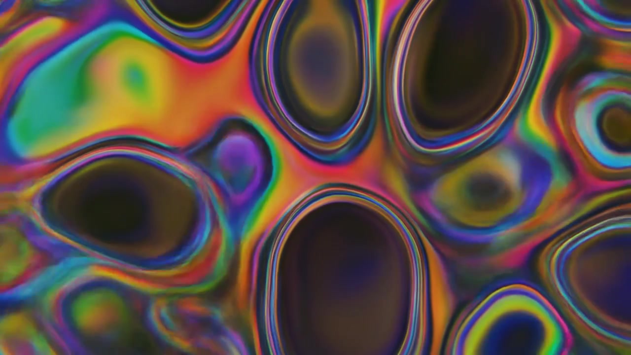 Sfondo astratto iridescente con movimento liquido e forme fluide