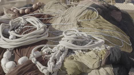 fishing nets on a fishing boat