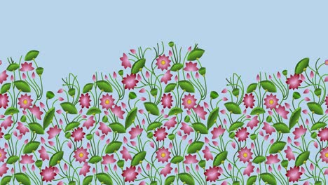mandala de espíritu de color romántico con vides en crecimiento plantas de flores de loto patrón decoración animación