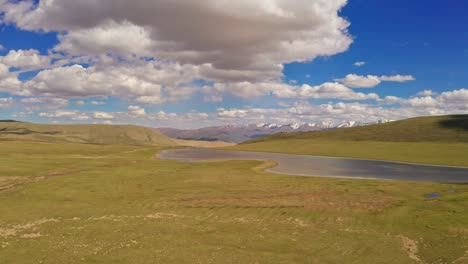 bayinbuluku grassland and mountains in a fine day.