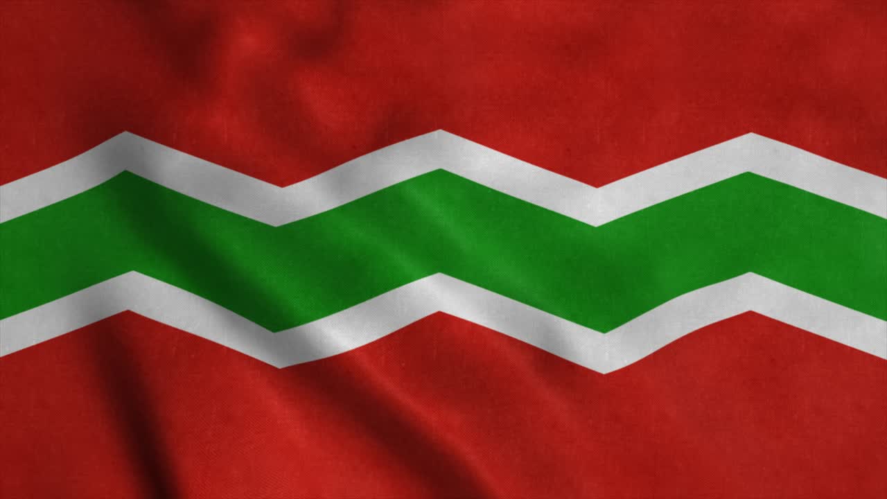 bandera de jayuya, ciudad de puerto rico, ondeando en el viento. fondo de bandera realista