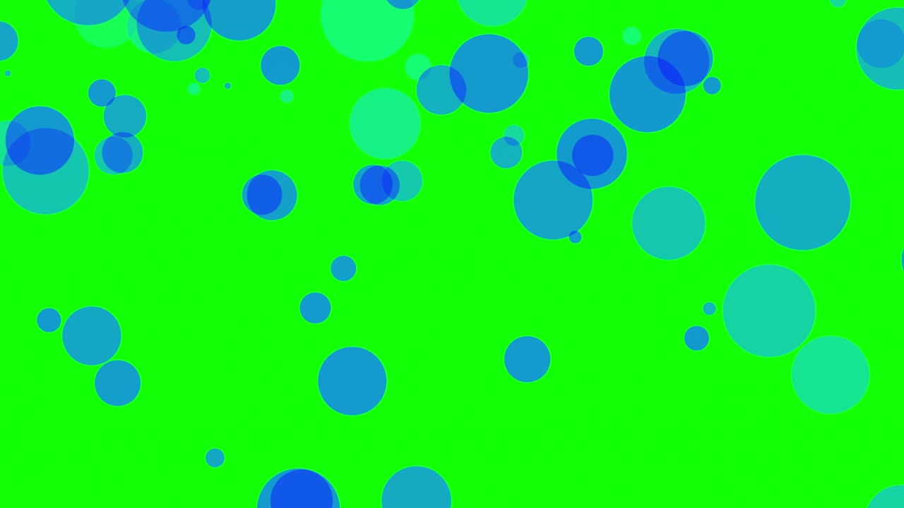 Green background with moving circles