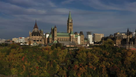 parliament hill ottawa canada aerial view