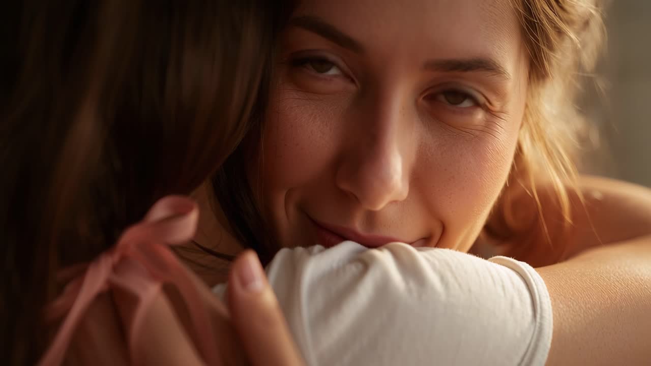 A mother's loving embrace