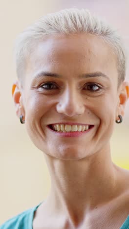 joyful woman smiling and laughing