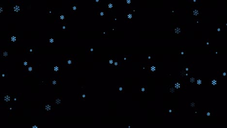 snow icon loopable background animation motion with alpha channel 4k