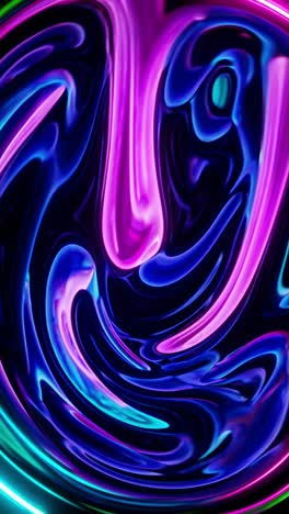 vibrant neon fluid swirls