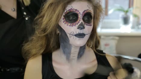 sugar skull makeup application