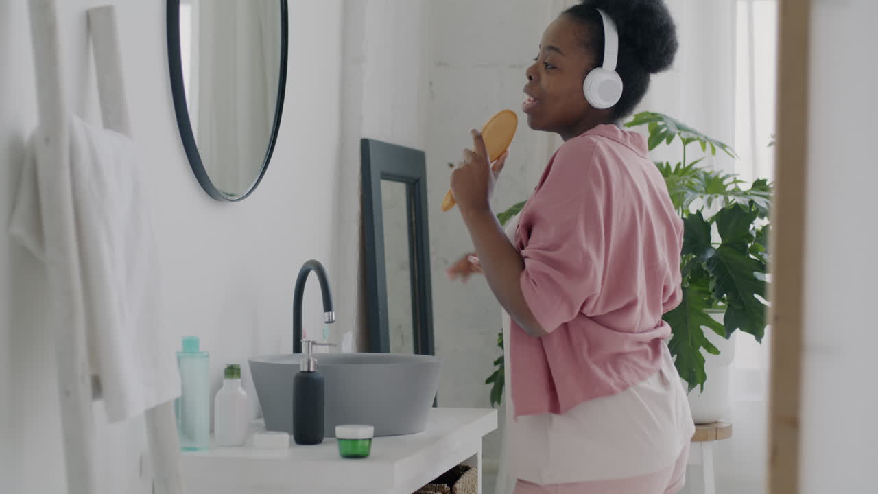 Woman Singing in the Bathroom
