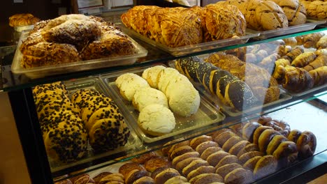 assortment of baked goods in a turkish bakery