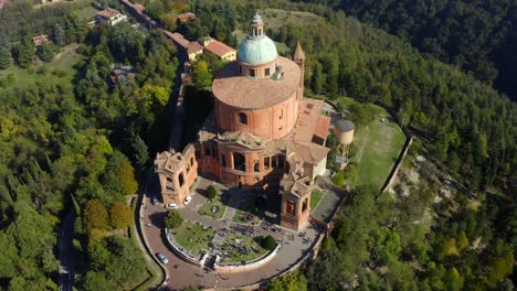 Sanctuary-of-the-Madonna-di-San-Luca,-Bologna,-Emilia-Romagna,-Italy,-October-2021