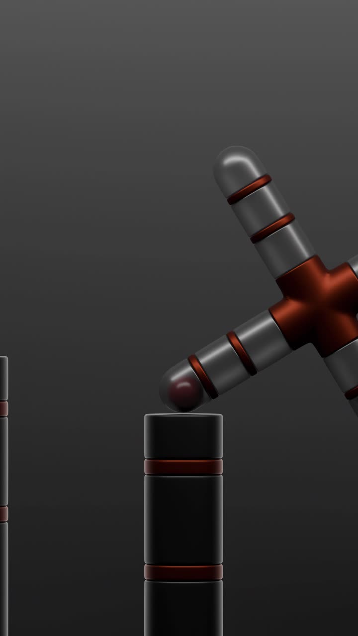 Design geometrico astratto con cilindri e movimento
