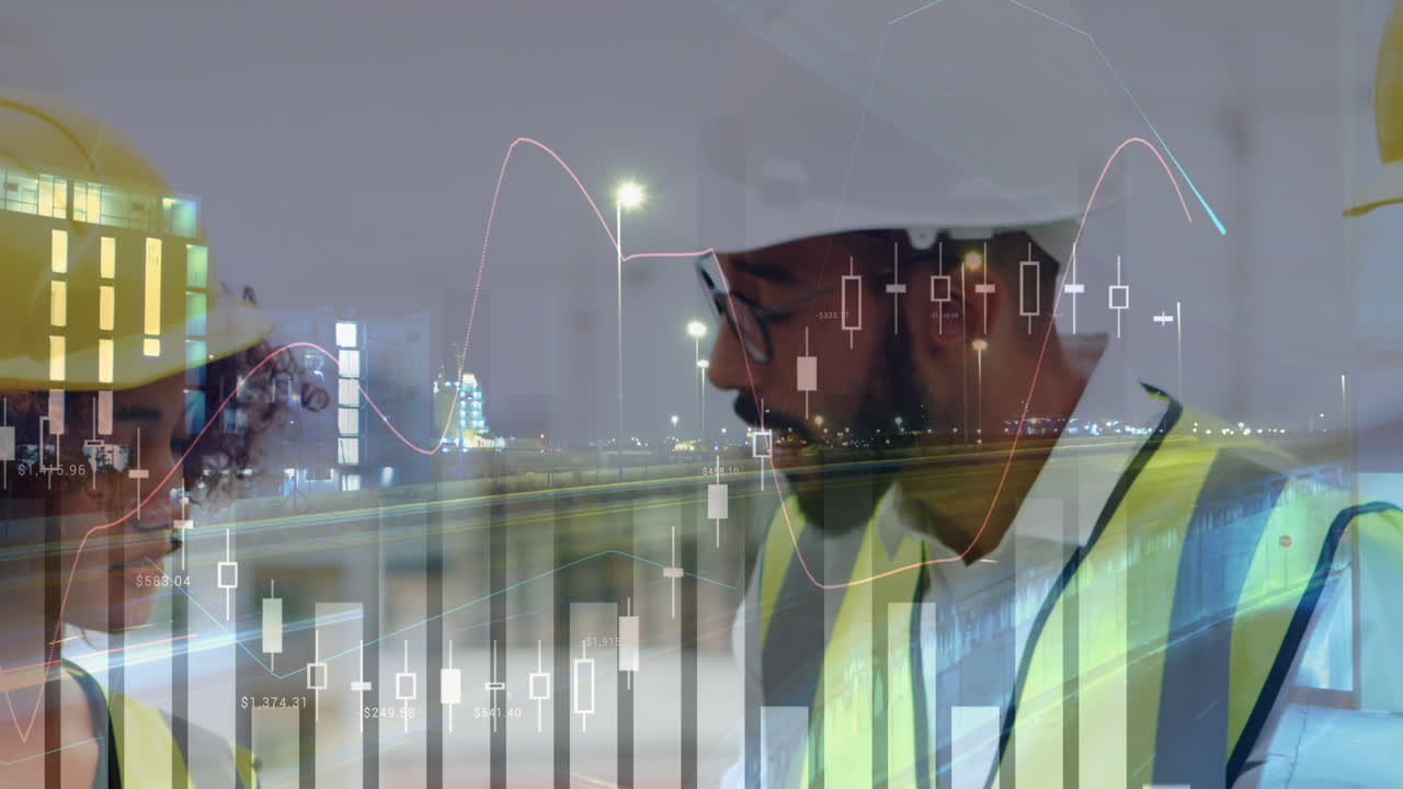 ecuaciones matemáticas sobre los trabajadores del sitio en la tableta.