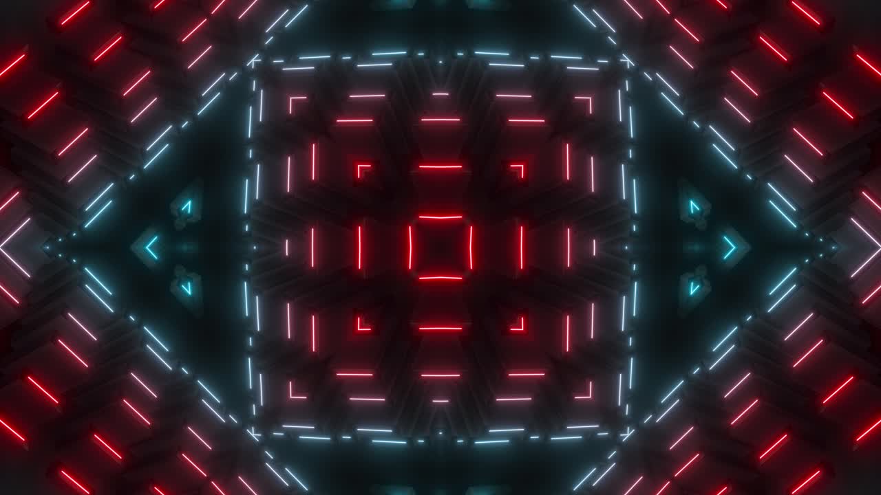 Neon Geometric Abstract Pattern