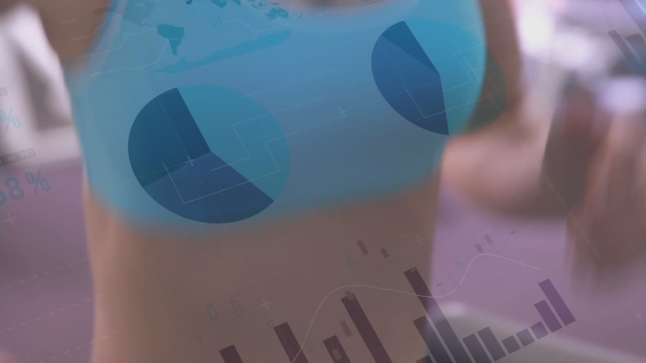 animación de las estadísticas sobre el ejercicio femenino en forma