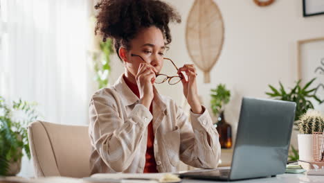 woman working from home on laptop