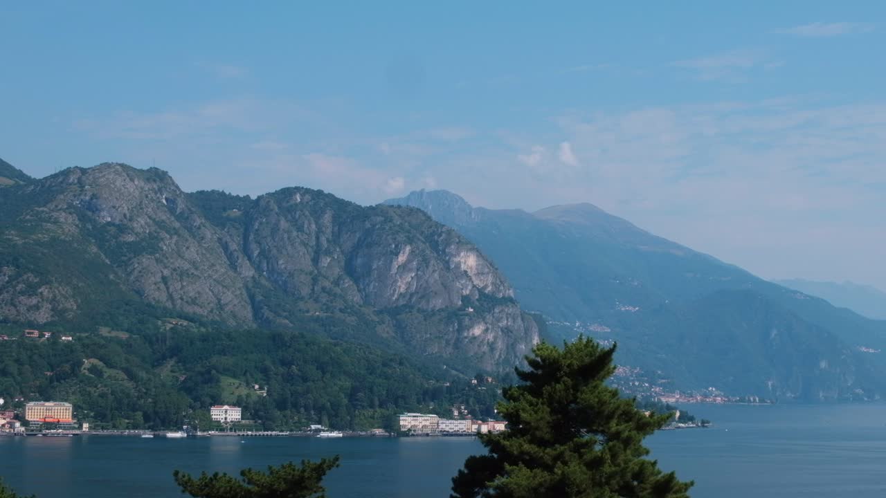 Scenic Lake Landscape with Mountains and Sky