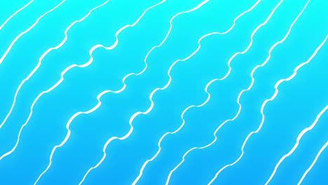 animation of white waves moving on blue background