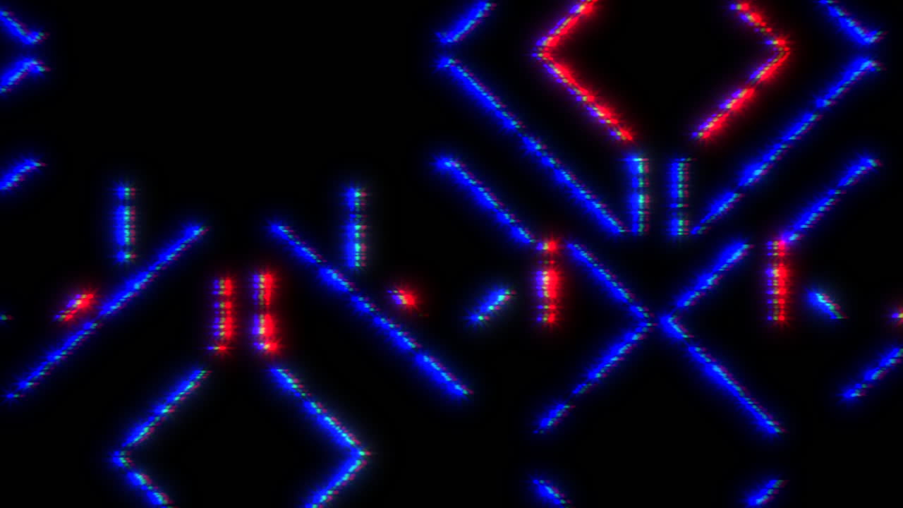 líneas abstractas rojas y azules en zigzag en un patrón intrigante