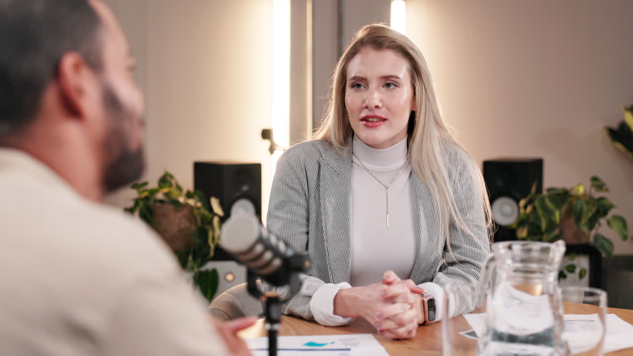 A business podcast interview