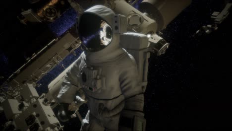 Astronaut-outside-the-International-Space-Station-on-a-spacewalk