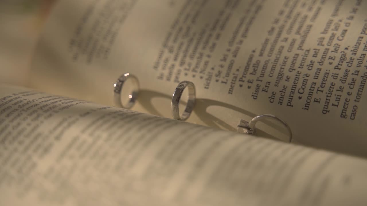 Wedding Rings on an Open Book
