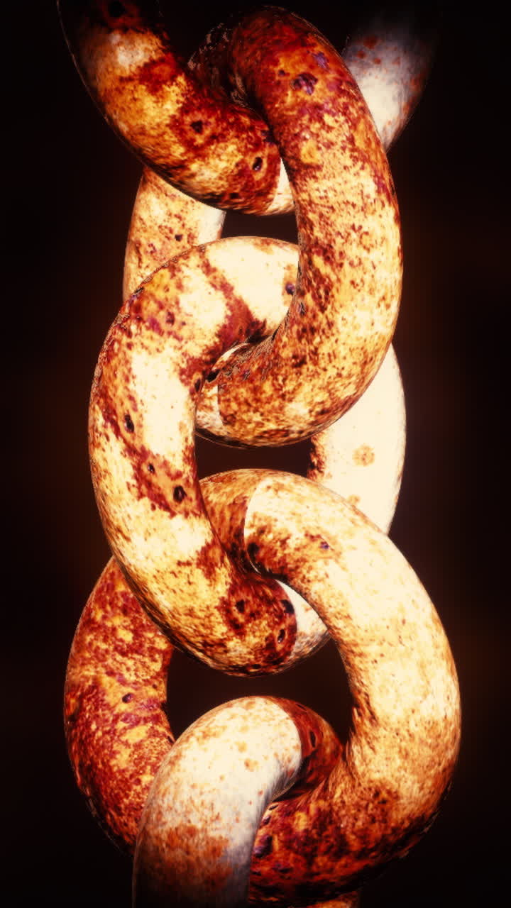 녹은 사슬의 클로즈업