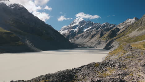 majestic mountain lake in new zealand