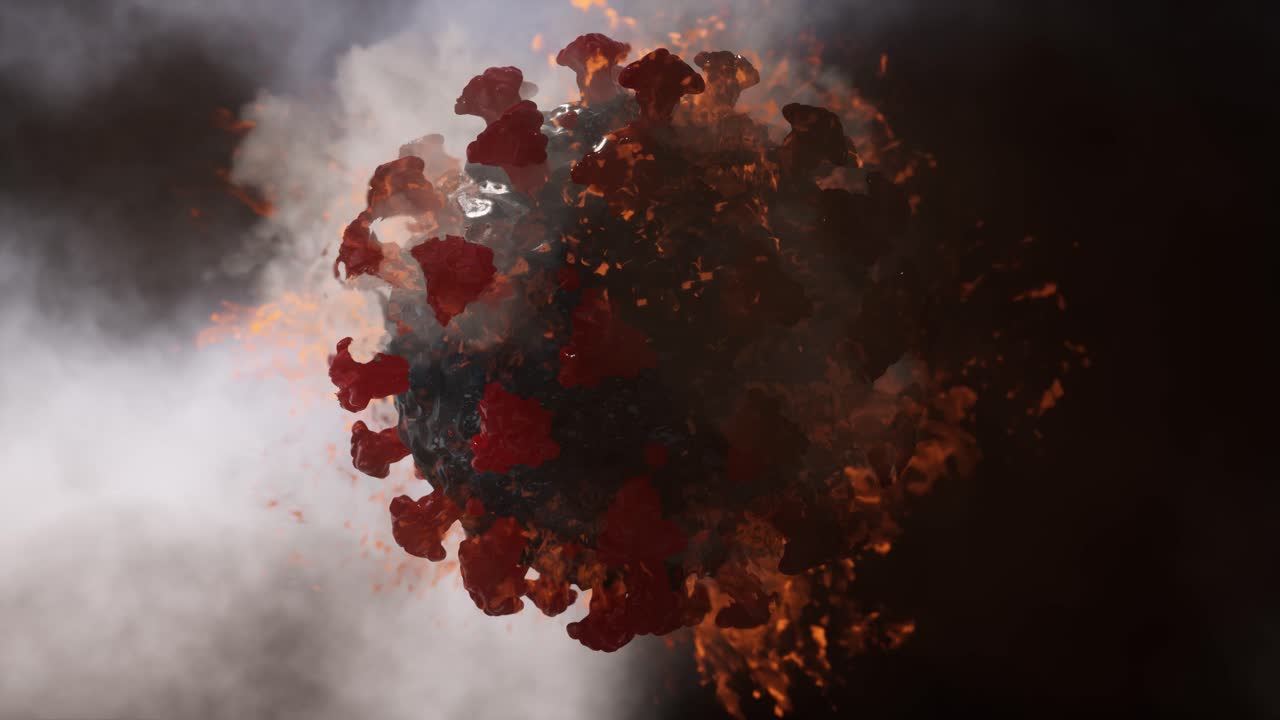 imágenes 3d realistas de virus y partículas