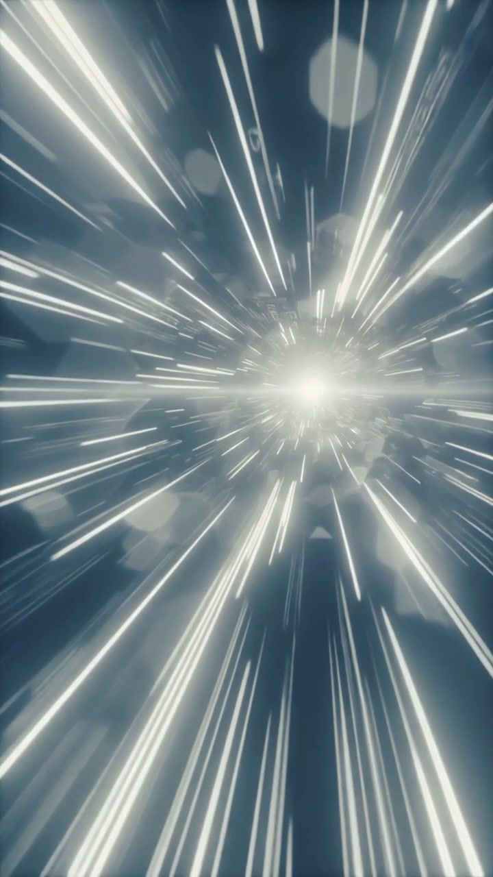 Sfondo animato astratto con scie luminose incandescenti e dati digitali