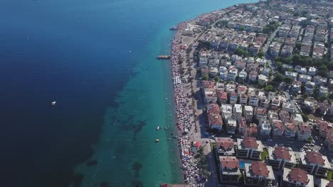 Imágenes-Aéreas-Del-Cielo-Colorido-De-La-Playa