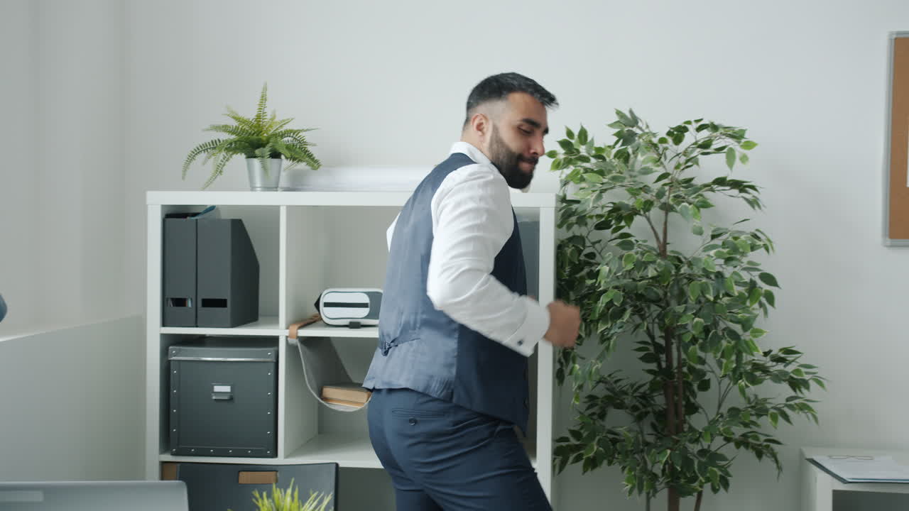Happy Office Workers Dancing