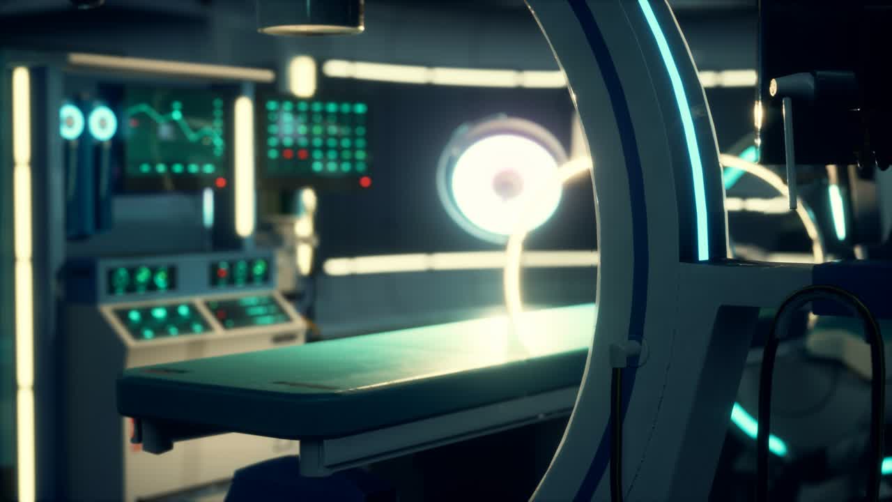 미래의 과학적 mri 스캐너 병원의 의료 장비