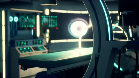 equipo médico de escáner de resonancia magnética en el hospital