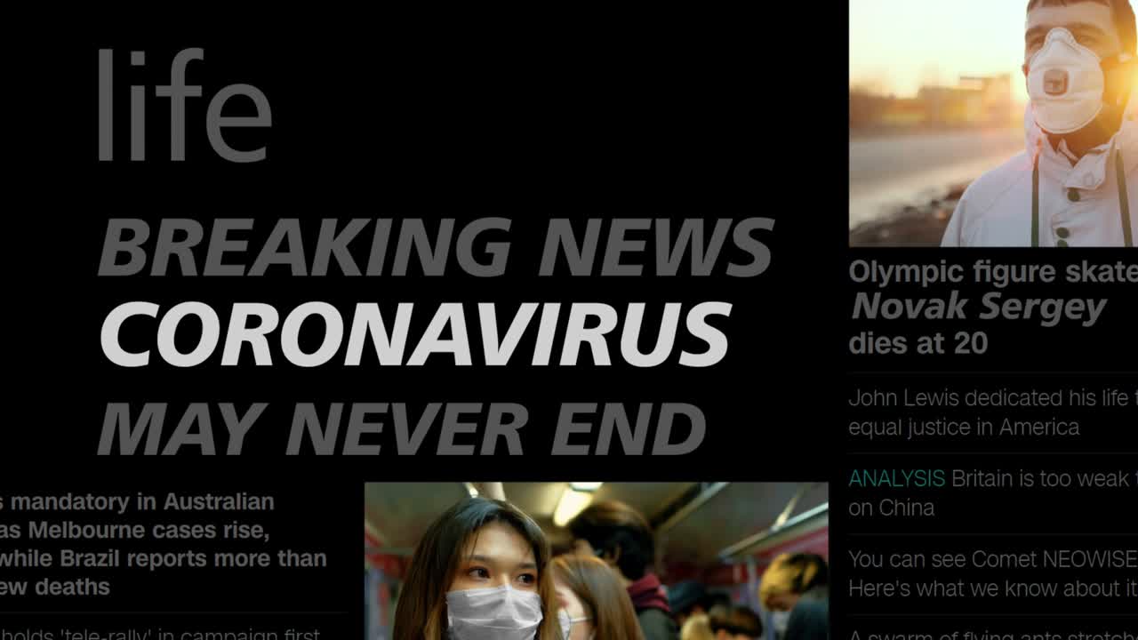 titulares de coronavirus. cobertura de covid-19. pandemia de virus de corona. epidemia mundial
