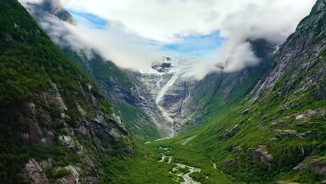 beautiful nature norway glacier kjenndalsbreen.