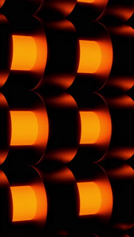 abstract geometric pattern with glowing orange circles