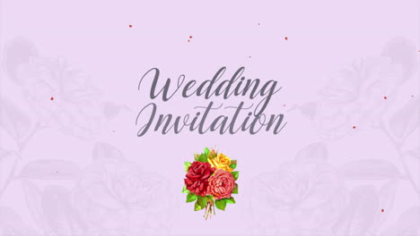 Hochzeitseinladung-Mit-Roten-Rosen-Und-Vintage-Blumen