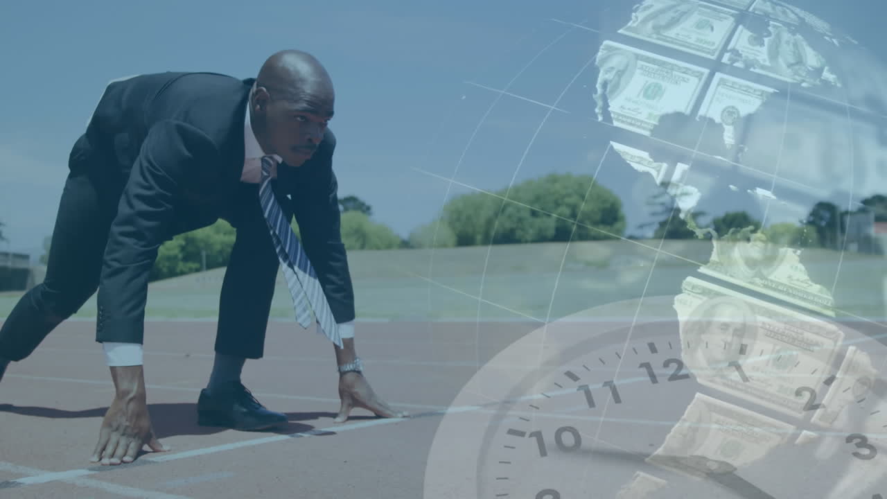 Digital animation depicts pandemic's impact on economy and race against time.