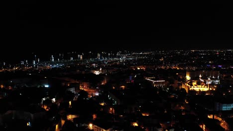 aerial view of suleymaniye mosque in istanbul. 4k fooatge in turkey