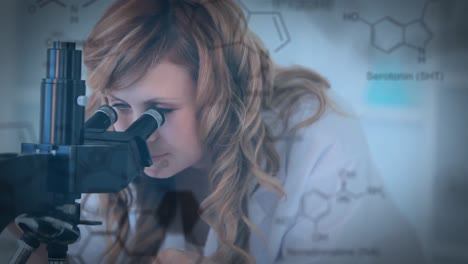 científico mirando a través de un microscopio